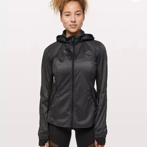 Women’s Lululemon Goal Crusher Running Jacket | Black | Water Resistant | Sz 2